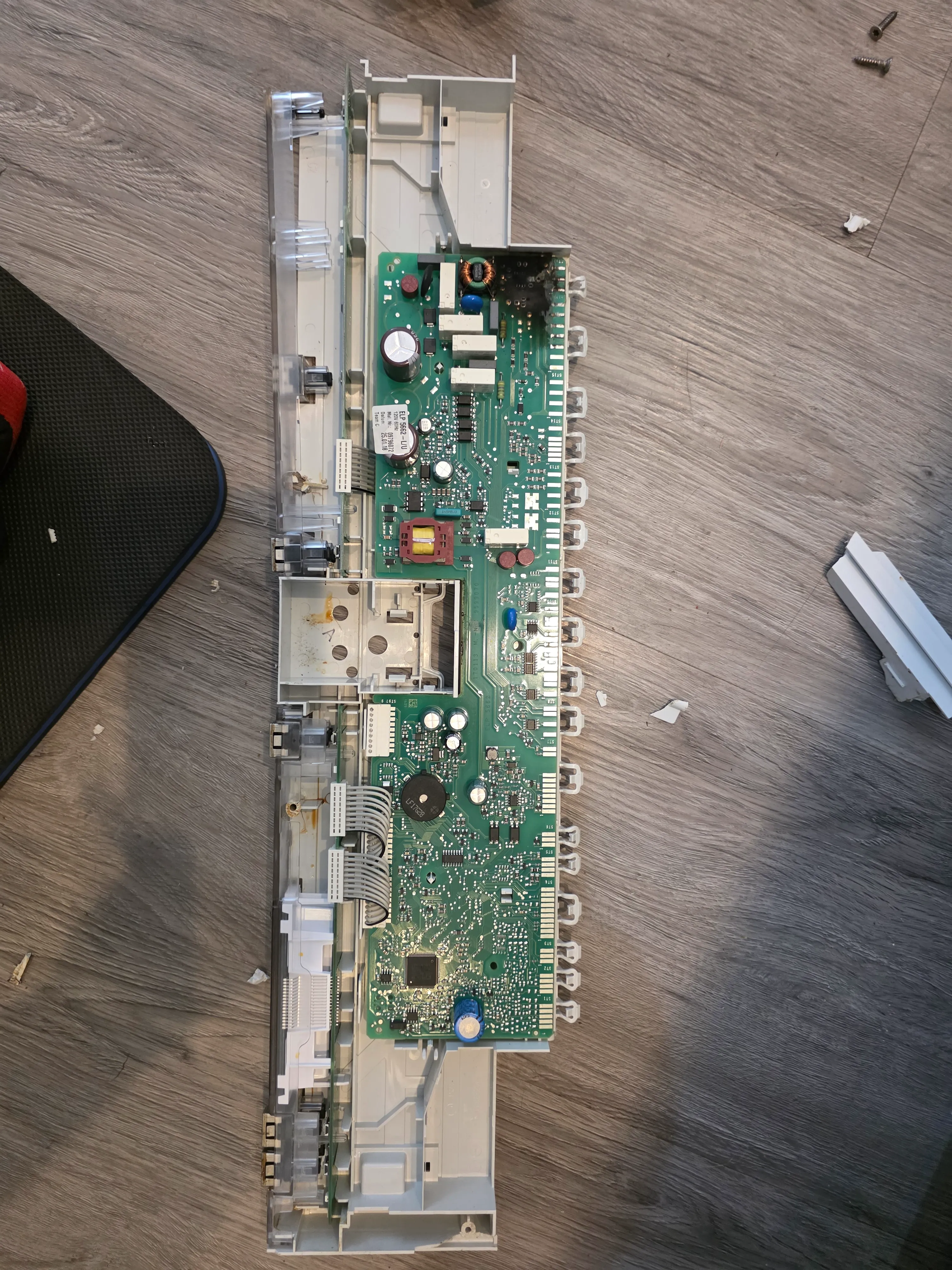 Dishwasher control board and error code diagnostics during repair