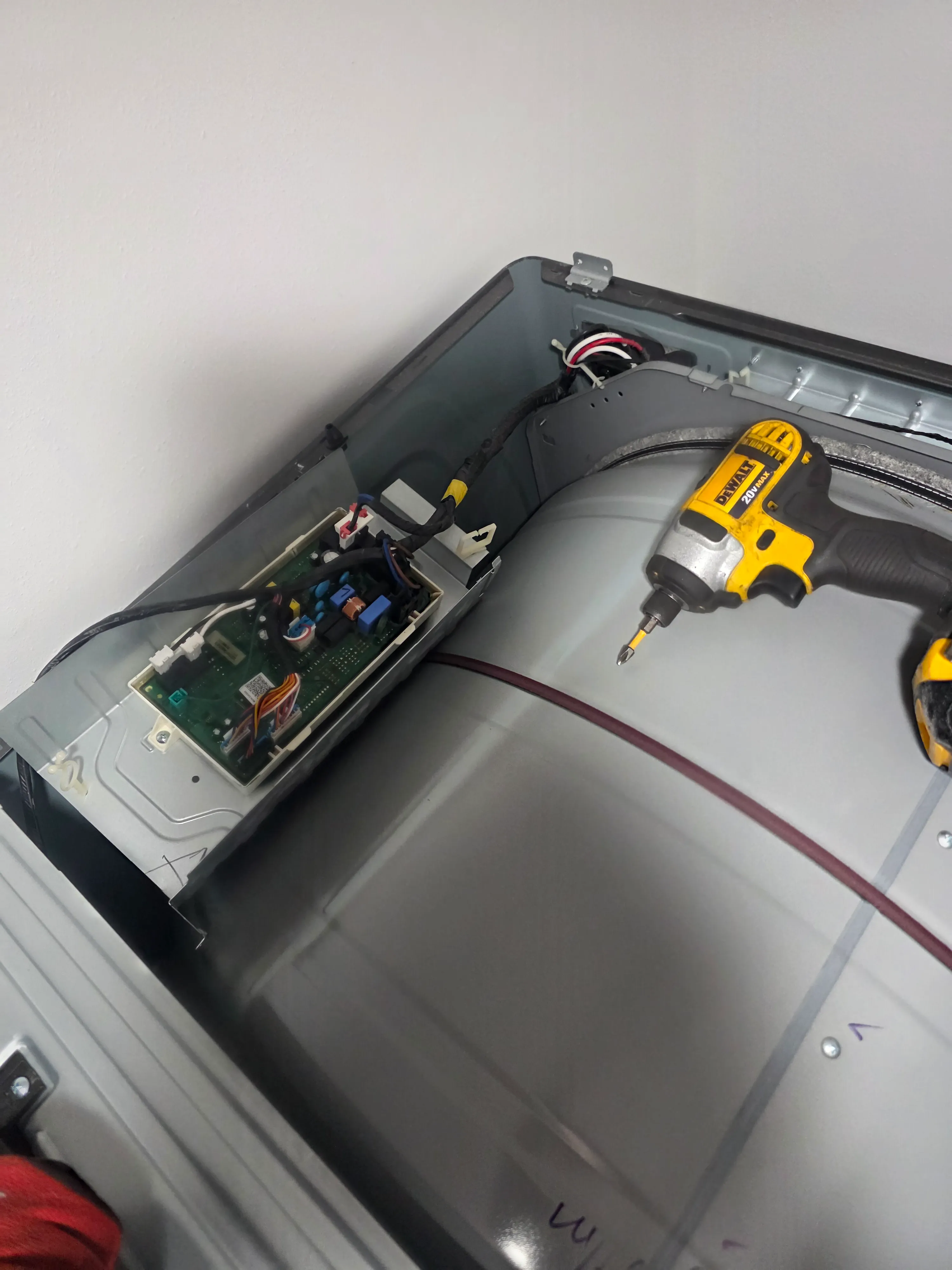 Dryer electronic control board diagnostics during repair service
