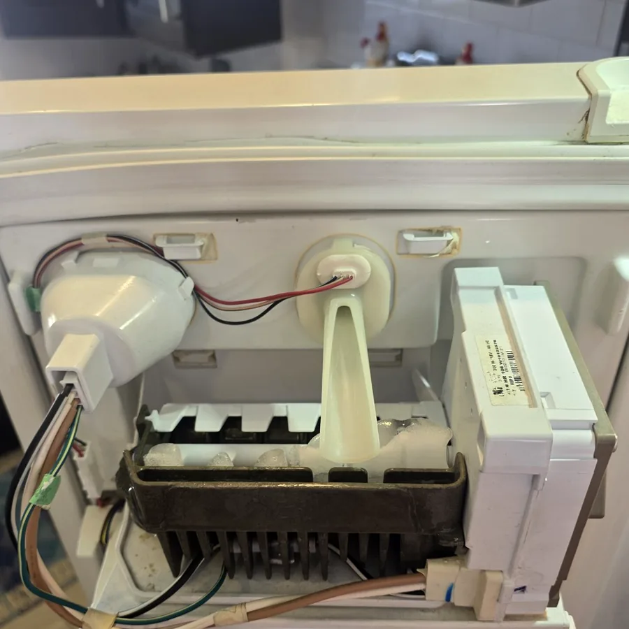 Ice maker repair diagnostics inside refrigerator door in Los Angeles