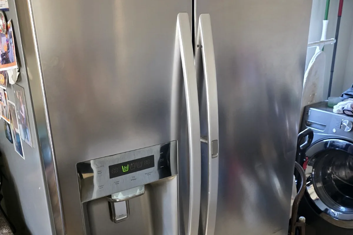 Real refrigerator repair service visit in Los Angeles kitchen