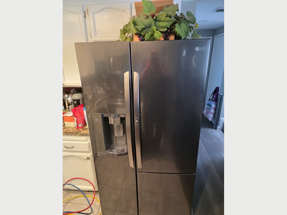 LG side-by-side refrigerator in a Torrance, CA kitchen